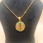 Rani Saheba Meenakari Agate Necklace - Image 4