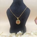 Rani Saheba Meenakari Agate Necklace - Image 3