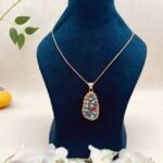 Rani Saheba Meenakari Agate Jewelry Set - Image 2