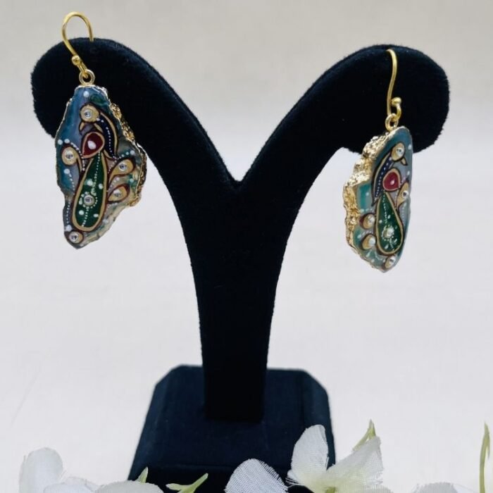 Rooh-e-Rang Meenakari Agate Jewelry Set - Image 4