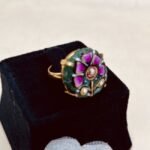 Rose Palace Meenakari Agate Jewelry Set - Image 4