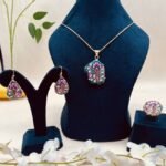 Royal Jharokha Meenakari Agate Jewelry Set