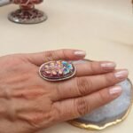 Royal Jharokha Agate Meenakari Ring