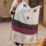 Satrangi Safar Ajrakh Cotton Dupatta - Image 3