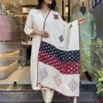 Satrangi Safar Ajrakh Cotton Dupatta - Image 9