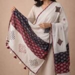 Satrangi Safar Ajrakh Cotton Dupatta