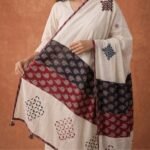 Satrangi Safar Ajrakh Cotton Dupatta - Image 5