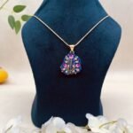 Sheesh Mahal Meenakari Agate Jewelry Set - Image 2
