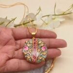 Sheesh Mahal Meenakari Agate Necklace - Image 2
