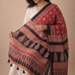 Sunehri Ajrakh Modal Silk Stole - Image 2