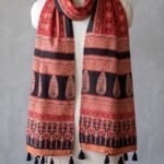 Sunehri Ajrakh Modal Silk Stole