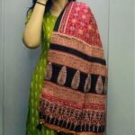 Sunehri Ajrakh Modal Silk Stole - Image 5