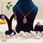 Sunehri Katha Meenakari Agate Jewelry Set