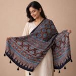 Surmayi Sandhya Ajrakh Modal Silk Stole - Image 5
