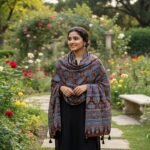 Surmayi Sandhya Ajrakh Modal Silk Stole - Image 3