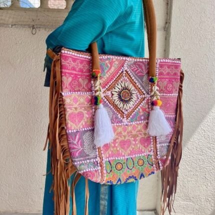 Tote Sutraansh White Banjara Bag
