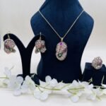 Sutradhar Meenakari Agate Jewelry Set