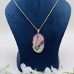 Sutradhar Meenakari Agate Jewelry Set - Image 3