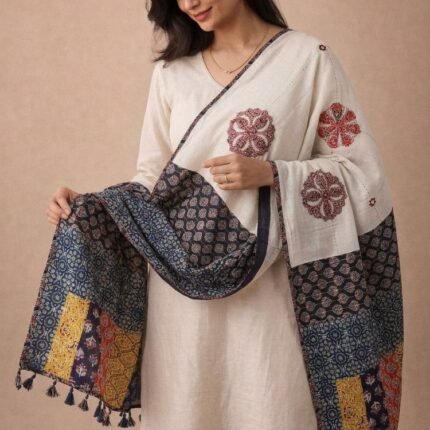 The Royal Ajrakh Cotton Dupatta