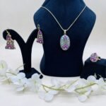 Virasat Bloom Meenakari Agate Jewelry Set