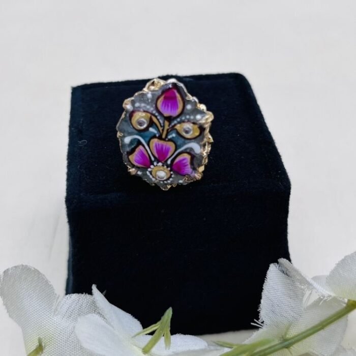 Virasat Bloom Meenakari Agate Jewelry Set - Image 5