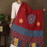 Virasat Touch Ajrakh Cotton Dupatta - Image 3