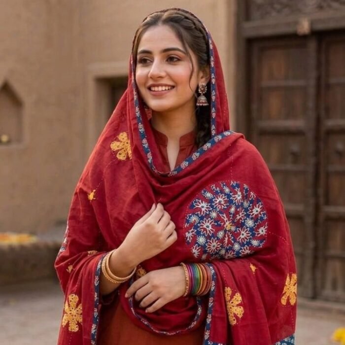 Virasat Touch Ajrakh Cotton Dupatta - Image 10