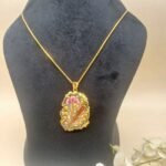 Zari Blossom Meenakari Agate Necklace - Image 4