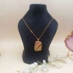 Zari Blossom Meenakari Agate Necklace - Image 3