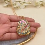 Zari Blossom Meenakari Agate Necklace - Image 2