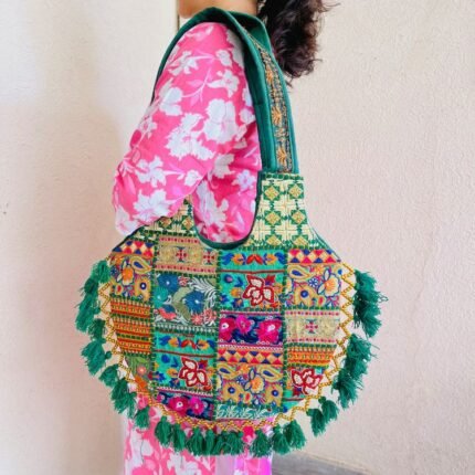 Dark Green Matka Banjara Bag