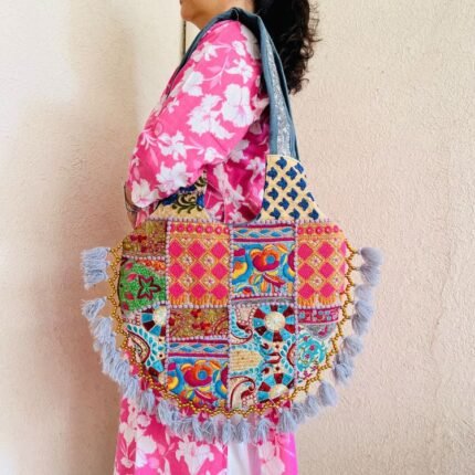 Grey Matka Banjara Bag