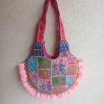 Pink Green Matka Banjara Bag - Image 3