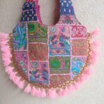 Pink Green Matka Banjara Bag - Image 2