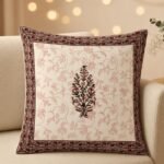 Floral Jaal Block Print Cushion Cover Set of 2 - Image 2