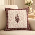 Floral Jaal Block Print Cushion Cover Set of 2 - Image 4