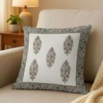 Gulbahar Charbagh Block Print Cushion Cover Set of 2 - Image 2