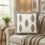 Gulbahar Charbagh Block Print Cushion Cover Set of 2 - Image 7