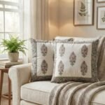 Gulbahar Charbagh Block Print Cushion Cover Set of 2 - Image 6