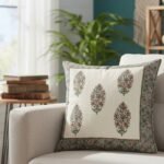 Gulbahar Charbagh Block Print Cushion Cover Set of 2 - Image 5