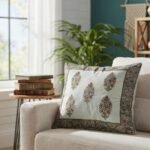 Gulbahar Charbagh Block Print Cushion Cover Set of 2 - Image 3