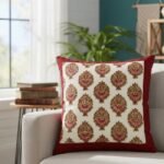 Guldaan Bloom Block Print Cushion Cover Set of 2 - Image 4