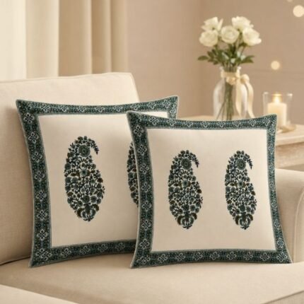 Gulshan Twin Block Print Cushion Cover Set of 2