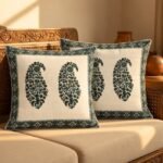 Gulshan Twin Block Print Cushion Cover Set of 2 - Image 7