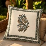 Heritage Bloom Block Print Cushion Cover Set of 2 - Image 2