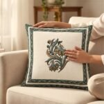Heritage Bloom Block Print Cushion Cover Set of 2 - Image 4