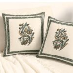 Heritage Bloom Block Print Cushion Cover Set of 2 - Image 5