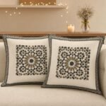Jaal Medallion Block Print Cushion Cover Set of 2 - Image 8