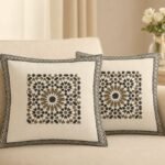 Jaal Medallion Block Print Cushion Cover Set of 2