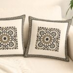 Jaal Medallion Block Print Cushion Cover Set of 2 - Image 4